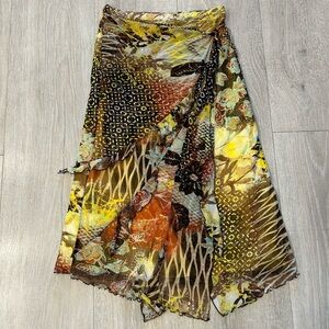 Evalinka made in Italy mesh wrap maxi skirt. Size 4